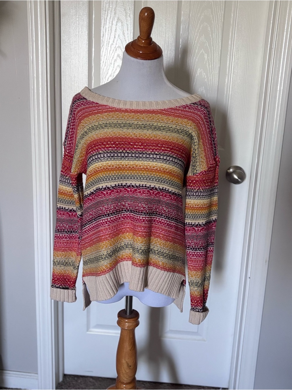 American Eagle Striped Multicolor Lightweight Women’s Sweater